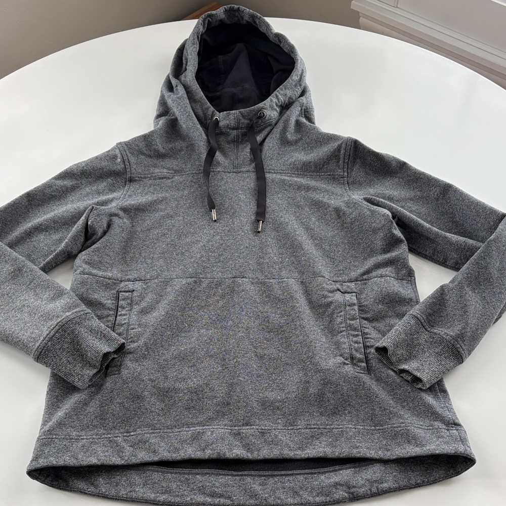 Lululemon Split Pullover Hoodie Sweatshirt - Heathered Speckled Black / Black